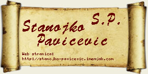 Stanojko Pavičević vizit kartica